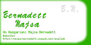 bernadett majsa business card